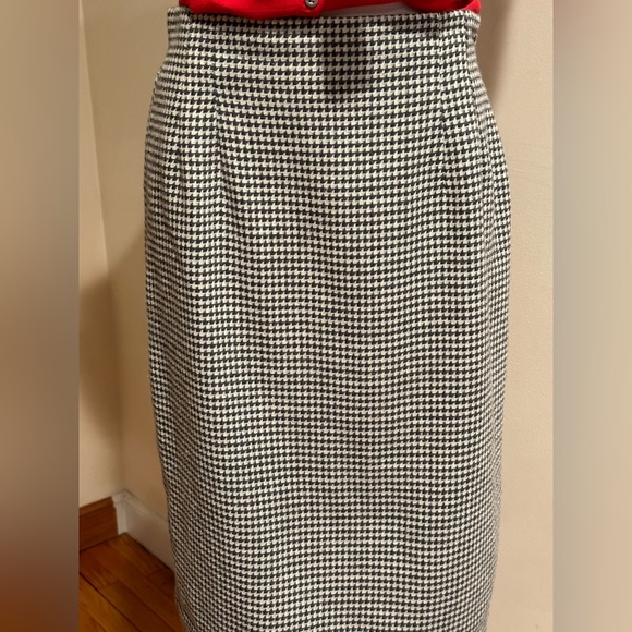 Norton McNaughton Black & White Checkered Skirt Zip Back Good Condition … - Picture 1 of 12